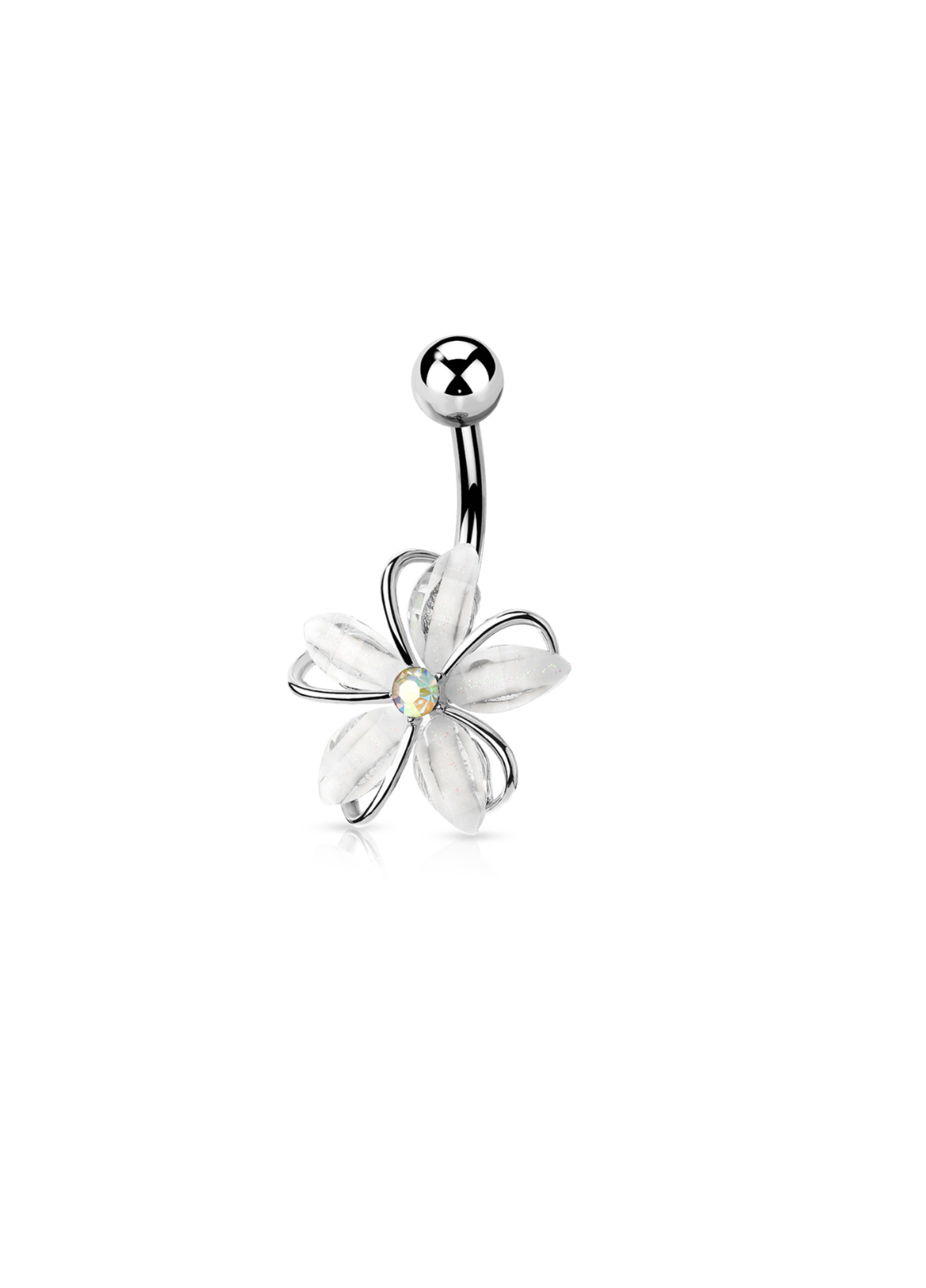 Wire Flower Belly Ring