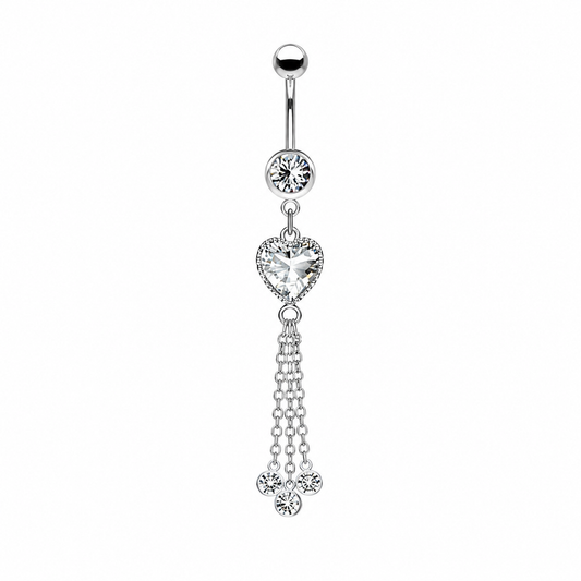 Heart On Strings Belly Ring